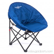 Lucky Bums Moon Camp Kids Adult Indoor Outdoor Comfort Lightweight Durable Chair with Carrying Case, Blue, Medium 568935372